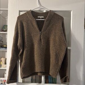 Madewell Heathered Brown Knit Sweater